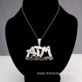 Custom 925 Sterling Silver CZ Hip Hop pendant